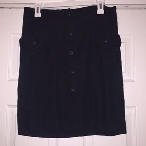 Maternal America Skirts - Maternity Black linen button down skirt Maternal America Skirts - Maternity Black linen button down skirt